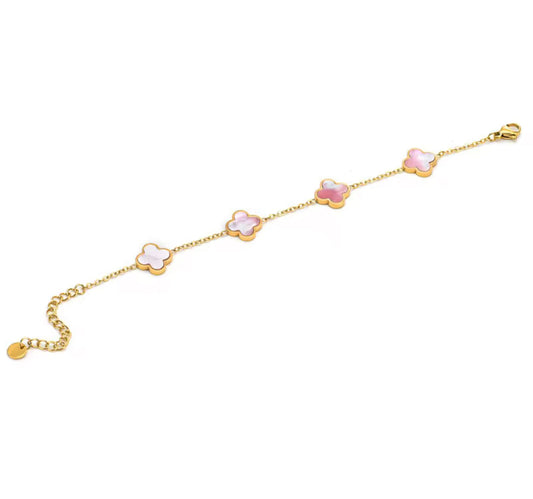 Rosa Perlmutt Armkette